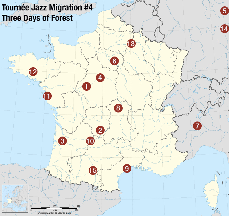 Lire la suite à propos de l’article Tournée Jazz Migration #4 – Three Days of Forest